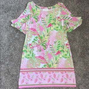 Womens's Pappagallo Tropical Floral Dress - Pink & Green